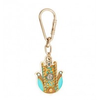 Chai Hamsa Hand Key Chain